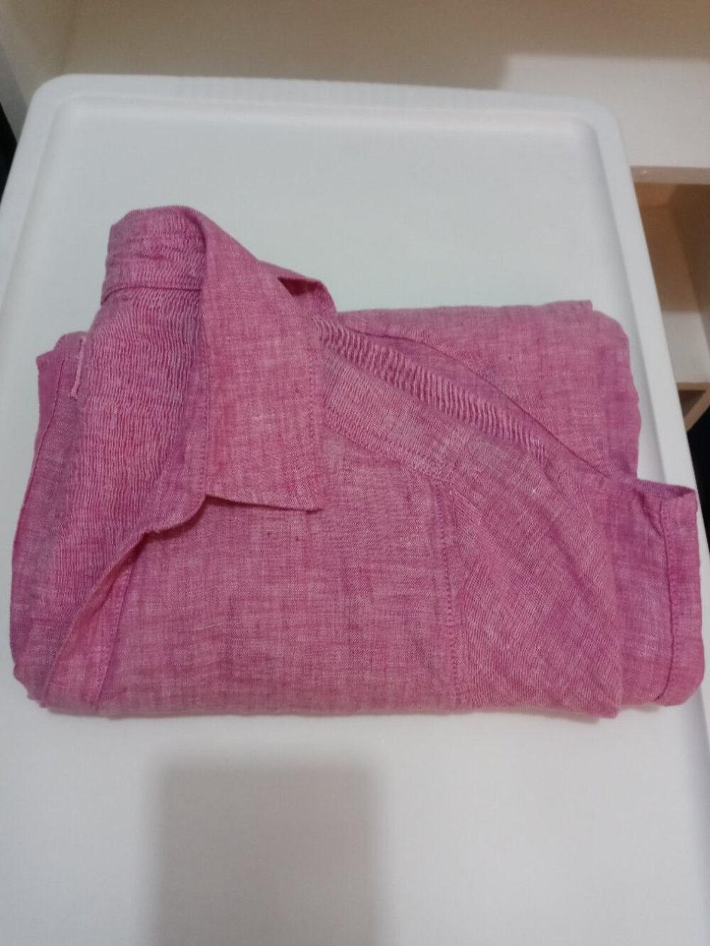 SIGRID OLSEN linen button down shirt in orchid (L) - Picture 10 of 10